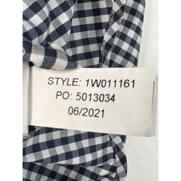 Vineyard Vines OTG On The Go Brrr Black Gingham Shirt Mens M Performance Stretch - Picture 8 of 13